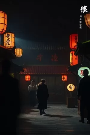 岛上书店的夜治愈剧封面，书店暖黄灯光
